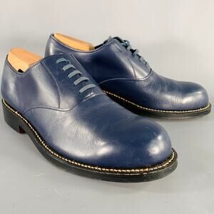 COMME des GARCONS HOMME Size 7.5 Navy Leather Oxford Lace-Up Shoes